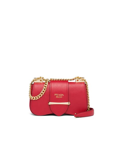 Fiery Red Saffiano Leather Prada Sidonie Bag 